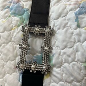 Elegant Black and Silver Pearl-Embellished Belt CAROLINA BELT
Lovers and Friends